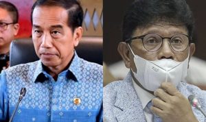 Ditanya Soal Kasus Dugaan Korupsi Jhonny G Plate, Begini Tanggapan Presiden Jokowi di Twitter Presiden Jokowi memberikan tanggapannya soal ditetapkannya Menkominfo, Jhonny G Plate sebagai tersangka dalam kasus dugaan korupsi. Kolase foto Instagram/@jokowi dan ANTARA/Dhemas Reviyanto.