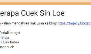 link tes ujian cuek