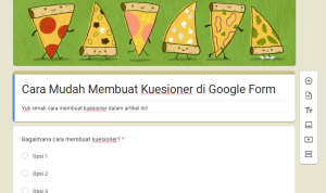Tangkapan Layar Membuat Kuesioner Pakai Google Form