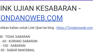 link tes ujian kesabaran