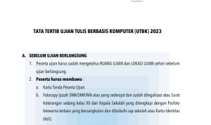 Tata Tetib UTBK SNBT 2023 PDF/ Tangkap Layar Petunjuk Teknis Pelaksanaan Tugas – Panitia Pusat UTBK