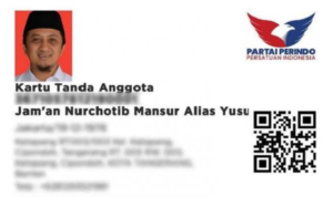 Penampakan KTA Ustadz Yusuf Mansur di Partai Perindo.