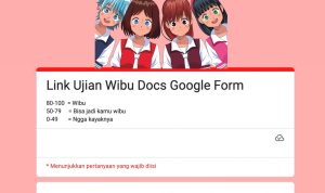 LINK Tes Ujian Wibu via Google Form, Seberapa Wibu Kamu?