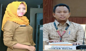 Istri Wabup Rohil enggan melaporkan sang suami ke pihak berwenang.