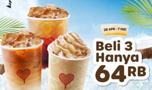 Promo Kopi Kenangan Beli 3 Cuma 64K Aja!