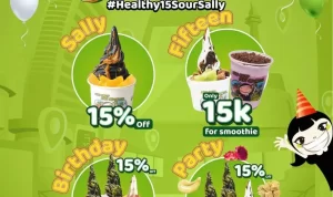 Promo HUT Sour Sally Ke-15, Ayo Nikmati Serba 15 Ini!