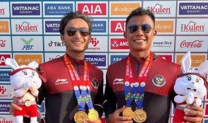 Andri Agus Mulyana, pemuda asal Bandung Barat berhasil sabet medali emas di SEA Games 2023 cabor dayung.