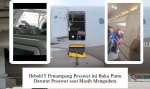 Potongan video terbukanya pintu darurat pesawat Asiana Airlines.