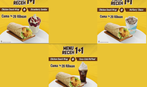 Promo Mcd, Nikmati MENU RECEH 1+1 Hanya 20K Saja!
