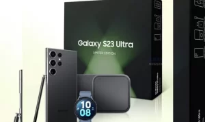 Samsung sudah mengeluarkan bundling Galaxy S23 Ultra Limited Edition di Vietnam. Paket bundling ini berisi smartphone Galaxy S23 Ultra, Galaxy Watch 5, dan 15W Wireless Charger Duo.