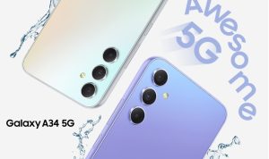 Samsung Galaxy A34 5G memiliki ketahanan hingga 1 jam didalam air.