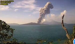 Anak Krakatau Volcano Spews Ash Three Kilometers High