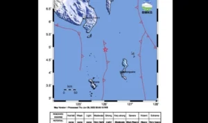 BMKG Deteksi Gempa M5,0 di Laut Kepulauan Sangihe