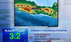 BMKG Records Four Shallow Tectonic Earthquakes in Cirebon