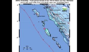 Gempa M5,8 Kepulauan Mentawai Dipicu oleh Lempeng Indo-Australia