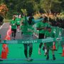 Perseta saat melakukan selebrasi usai sampai ke garis finish dalam kegiatan Milo Activ Indonesia Race. Foto : Sandika Fadilah/Jabarekspres.com