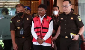 Sidang Perdana Johnny G Plate, Jaksa Sebut Uang Miliaran Dibungkus Kardus Kasus Dugaan Korupsi Johnny G Plate/ ANTARA FOTO/Reno Esnir/foc