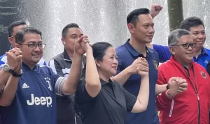 Ketua Umum Partai Demokrat, AHY menilai pentingnya politik rekonsiliasi usai gelar pertemuan dengan Ketua DPP PDIP Puan Maharani. ANTARA/Putu Indah Savitri.