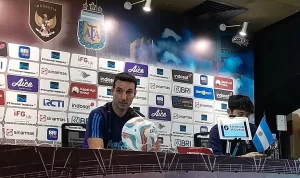 Puji Teknik Permainan Tim Garuda, Lionel Scaloni: Tak Mudah bagi Argentina Melawan Indonesia Menjelang laga FIFA Match Day Argentina vs Indonesia, pelatih Tango Lionel Scaloni puji teknik permainan Tim Garuda. ANTARA/Fajar Satriyo.