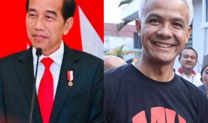 Presiden Joko Widodo (Jokowi) memberikan dukungan pada Ganjar Pranowo uang diusing sebagai bakal calon Presiden (Capres) PDIP. Kolase Instagram/@jokowi dan @ganjar_pranowo.