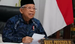 Wapres Maruf Amin mengatakan bahwa pemerintah akan mengambil langkah terkait polemik Ponpes Al Zaytun, Indramayu, Jabar. Asdep KIP Setwapres.