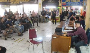 Jajaran Perumda Pasar Pakuan Jaya Kota Bogor saat mensosialisasikan tahap pembangunan Pasar Sukasari. (Yudha Prananda / Jabar Ekspres)