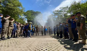 Prosesi perpisahan dua ASN purna tugas di Satpol PP dan Damkar Kota Cimahi