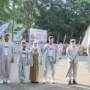 Plh Wali Kota Cimahi Mariana Fitriana saat melepas kontingan atlet pelajar yang akan mengikuti Poda ke XIII tahun 2023 baru-baru ini. (Foto: Istimewa)