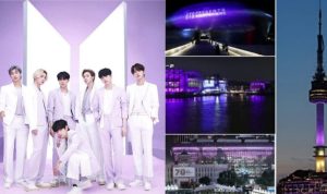 Rayakan Ulang Tahun BTS ke-10, Kota Seoul Berubah Menjadi Warna Ungu
