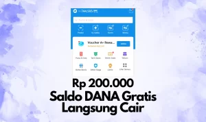Saldo DANA Gratis Sampai Rp 200 Ribu Langsung Cair, Klaim!