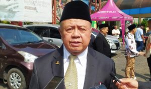Ketua Yayasan Assalaam, Habib Syarief Muhammad Al-Aydarus memberikan penjelasan dalam acara Assalaam Expo 70 Tahun.
