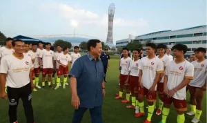 Prabowo Visits Garudayaksa-Persib Players at Aspire Academy
