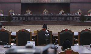 Ilustrasi: Suasana sidang sistem pemilu proporsional tertutup.