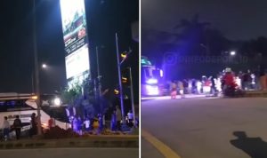 Viral! Polisi Bubarkan Anak-Anak 'Om Telolet' di Depok