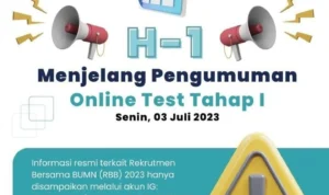 Hasil Tes Online Rekrutmen Bersama BUMN Tahap 1 Diumumkan