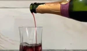 Tangkapan layar video Wine dengan sertifikat halal yang sedang viral di TikTok. (TikTok)