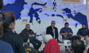 Apel Siaga Perubahan NasDem akan Dihadiri Ratusan Ribu Kader DPP Partai NasDem saat konferensi pers di NasDem Tower, Gondangdia, Jakarta Pusat, mengenai apel siaga perubahan NasDem, Rabu 12 Juli 2023.