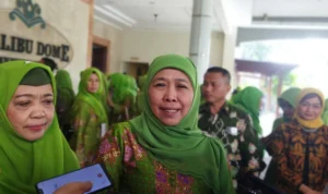 Dok. Ketum PP Muslimat NU Sekaligus Gubernur Jatim, Khofifah Indar Parawansa. Sabtu (15/7). Foto. Sandi Nugraha.