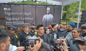 Ketua Yayasan Margasatwa Tamansari Kota Bandung, Bisma Bratakusuma pada peringatan haul pendiri Kebun Binatang Bandung, Sabtu (15/7).