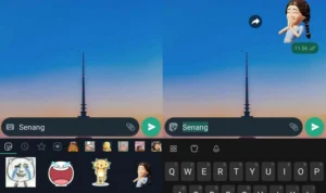 Tampilan Fitur Rekomendasi Stiker WhatsApp/dok.pribadi