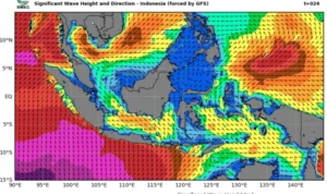 BMKG Himbau Masyarakat Waspada Gelombang Tinggi di Wilayah Perairan Indonesia pada 20-21 Juli 2023