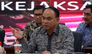 Hasil Pertemuan Kejaksaan Agung dengan Menkominfo Budi Arie Pertemuan Jaksa Agung Sanitiar Burhanuddin dengan Menteri Komunikasi dan Informatika (Menkominfo) Budi Arie Setiadi di Kejaksaan Agung.