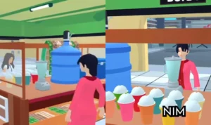 Cara Dapat Pegawai Baru Kakak Nim di Game Kantin Sekolah Simulator/ Kolase TikTok Andy Lukito