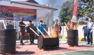 Kejari Cianjur mencatat kasus peredaran narkotika jenis ganja hampir meningkat dua kali lipat. ANTARA/Ahmad Fikri.