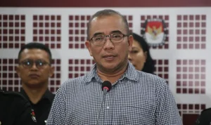 Ketua KPU Hasyim Asy'ari sebut pihaknya menerima dokumen perbaikan persyaratan pendaftaran Bacaleg DPR RI dari 18 Parpol peserta Pemilu 2024. ANTARA/HO-Humas KPU RI.