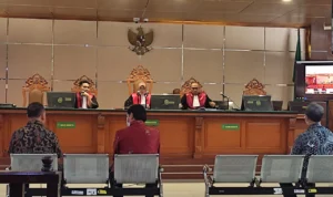 Pada sidang lanjutan kasus tindak pidana korupsi Yana Mulyana, JPU KPK menanyakan anggaran Smart CCTV senilai Rp5 miliar. Jabar Ekspres/Sadam Husen Soleh Ramdhani.