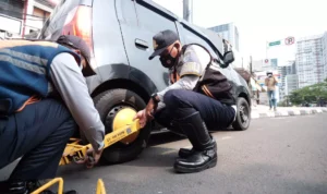 Penertiban parkir liar yang dilakukan oleh Dishub Kota Depok