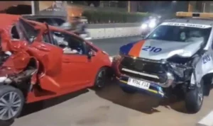 Nekat Bawa Kabur Mobil Patroli Tol hingga Kecelakaan, Seorang Wanita Diduga Gangguan Jiwa Satlantas Polres Jakarta Timur selidiki wanita diduga gangguan jiwa yang nekat bawa kabur mobil Patroli Tol hingga kecelakaan. PMJ News/Istimewa.
