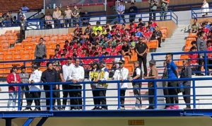 Stadion Si Jalak Harupat dapat perhatian Presiden Joko Widodo untuk melihat kesiapan dan kelayakan seleksi Pemain Timnas Piala Dunia U-17.