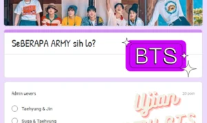 Tangkap Layar Link Ujian ARMY BTS/Foto: Google Form